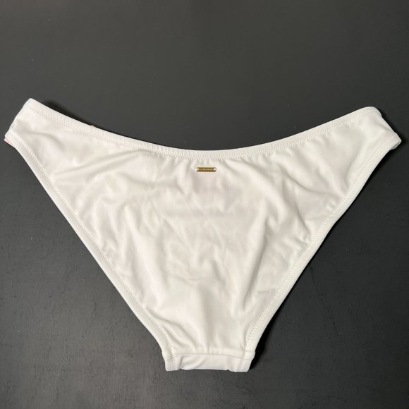 Victoria Secret Large L Cheeky Bikini Bottom V Hardware White Sexy - Picture 2 of 9